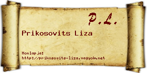 Prikosovits Liza névjegykártya